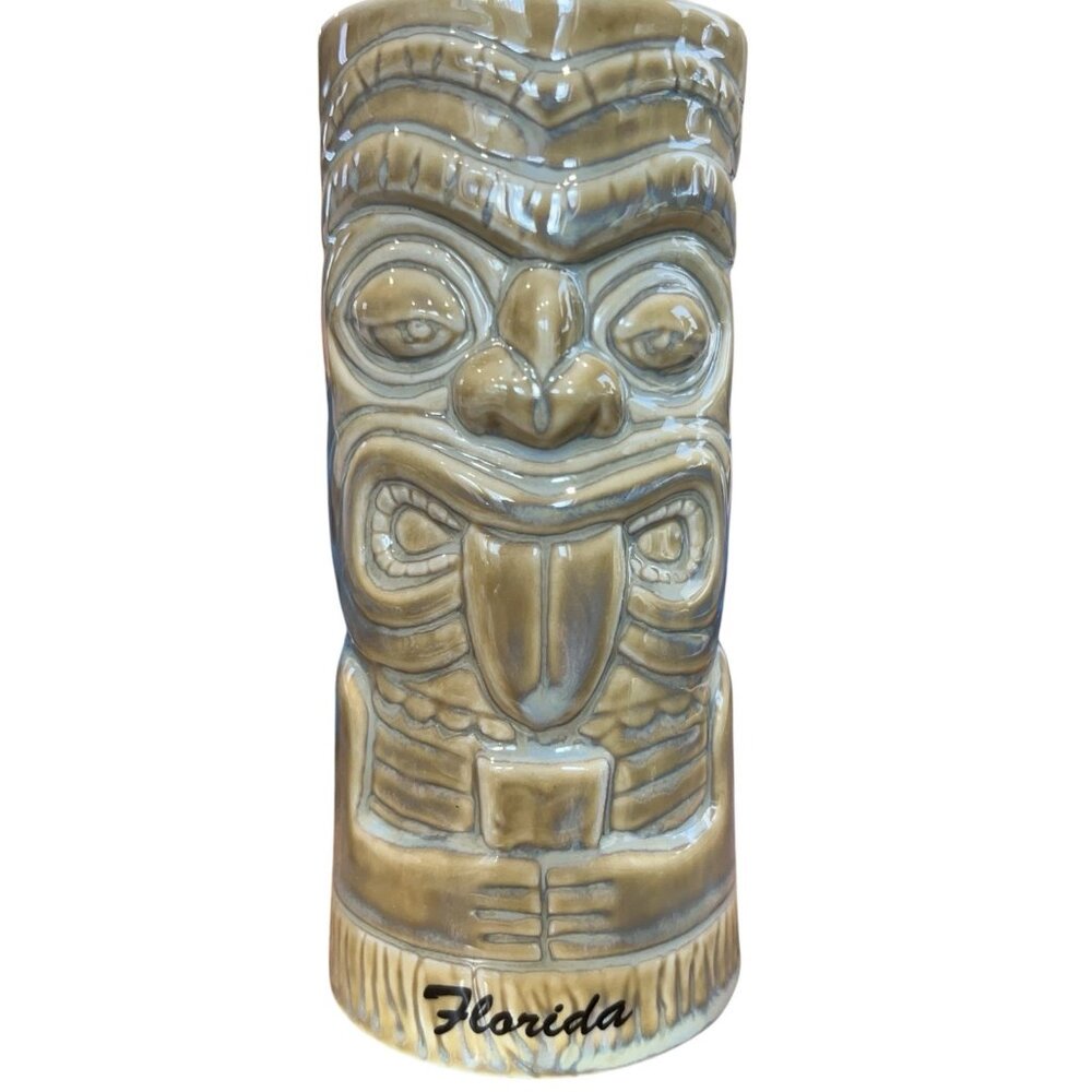 Chiki Tiki Florida Tumbler Mug Barware Hawaiian Polynesian Green Home Decoration
